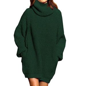 turtleneck sweater dress oversized